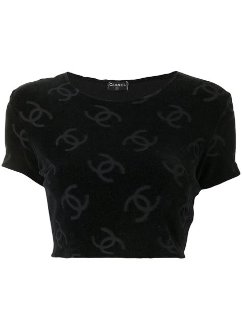 chanel crop top vintage|pre owned Chanel tops.